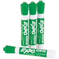 Expo® Dry Erase Markers, Green, 12/Case