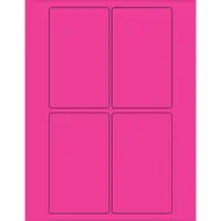 Tape Logic® Rectangle Laser Labels, 3" x 5", Fluorescent Pink, 400/Case
