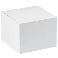 Gift Boxes, 8" x 8" x 6", White, 50/Case