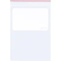 Minigrip® White Block 4 Mil Reclosable Poly Bags w/Hang Holes, 9" x 12", Clear, 1000/Case