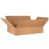 Flat Corrugated Boxes, 36" x 24" x 8", Kraft, 10/Bundle; 120/Skid