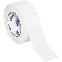 Tape Logic® Square Mailing Labels, 2" x 2", Clear, 1000/Roll