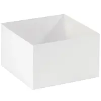 Deluxe Gift Box Bottoms, 10" x 10" x 6", White, 50/Case