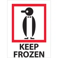 Tape Logic® Labels, "Keep Frozen", 3" x 4", Red/White/Black, 500/Roll
