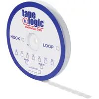 Tape Logic® Individual Tape Dots, Loop, 3/8", White, 1800/Case