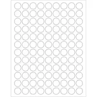 Tape Logic® Removable Circle Laser Labels, 3/4", White, 10800/Case