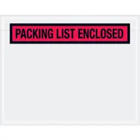 Tape Logic® "Packing List Enclosed" Envelopes, 7" x 5 1/2", Red, 1000/Case