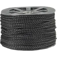 Twisted Polypropylene Rope, 3/8", 2,450 lb, Black, 600'/Case