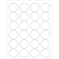 Tape Logic® Laser Labels, 1.625" Circle, White, 2400/Case