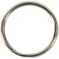 Split Key Rings, Nickel Plated, .970", 100/Case