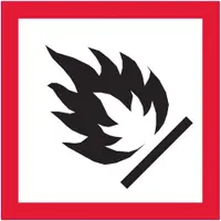 Tape Logic® Pictogram Labels, "Flame, 2" x 2", Red/White/Black, 500/Roll
