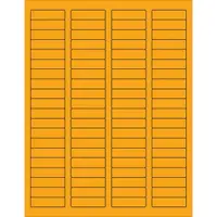 Tape Logic® Rectangle Laser Labels, 1 3/4" x 1/2", Fluorescent Orange, 8000/Case