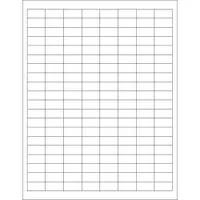 1 x 1/2" White Rectangle Laser Labels 100 SHEETS