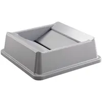 Rubbermaid® Hands-Free Trash Can Lid, 35 Gallon, 20" x 20" x 6", Gray, 1/Each