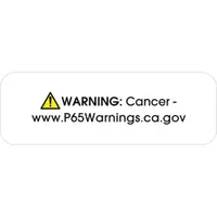 Tape Logic® "Warning: Cancer - " Prop 65 Labels, 1.5 x 0.5", White, 500/Roll
