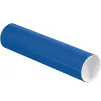 Mailing Tubes with Caps, 3" x 12", Blue, 24/Case