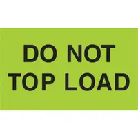 Tape Logic® Labels, "Do Not Top Load", 3" x 5", Fluorescent Green, 500/Roll