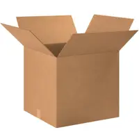 Corrugated Boxes, 20" x 20" x 18", Kraft, 10/Bundle; 120/Skid