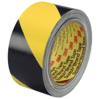 3M™ 5702 Striped Vinyl Tape, 5.4 Mil, 2" x 36 yds., Black/Yellow, 24/Case
