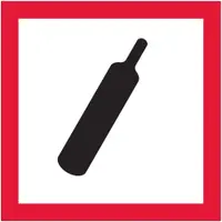 Tape Logic® Pictogram Labels, "Gas Cylinder, 2" x 2", Red/White/Black, 500/Roll
