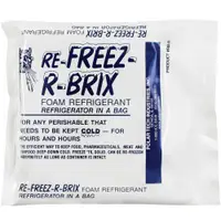 Re-Freez-R-Brix™ Cold Bricks, 4 1/2" x 4" x 3/4", White, 42/Case