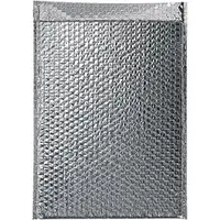 Cool Shield Bubble Mailers, 12" x 17", Silver, 50/Case