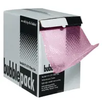 Anti-Static Bubble Dispenser Packs, 5/16" x 12" x 100', Pink, 1/Each