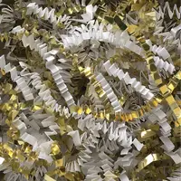 Crinkle Paper, 10 lb., White/Gold, 1/Case