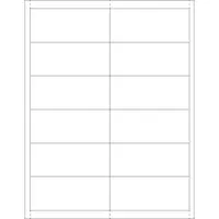 Plastic Label Holder Insert Cards, 1 11/16" x 4", White, 600/Case
