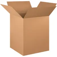 Corrugated Boxes, 20" x 20" x 25", Kraft, 10/Bundle; 120/Skid