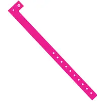 Day-Glo Plastic Wristbands, 3/4" x 10", Pink, 500/Case