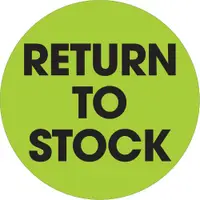 Tape Logic® Labels, "Return To Stock", 2" Circle, Fluorescent Green, 500/Roll