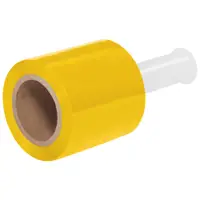 Bundling Stretch Film, 5" x 80 Gauge x 1000', Yellow, 12/Case