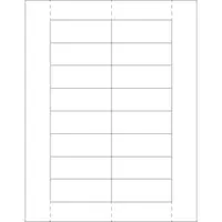 Plastic Label Holder Insert Cards, 1 1/8" x 3", White, 800/Case