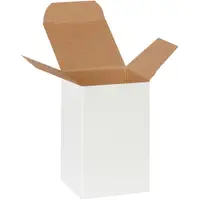 Reverse Tuck Folding Cartons, 2 1/2" x 2 1/2" x 4", White, 500/Case