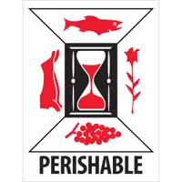 Tape Logic® Labels, "Perishable", 3" x 4", Red/White/Black, 500/Roll