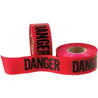 Barricade Tape, "Danger", 3.0 Mil, 3" x 1000', Red/Black, 4/Case