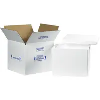 Insulated Shipping Kits, 13 3/4" x 11 3/4" x 11 7/8", White, 1/Case
