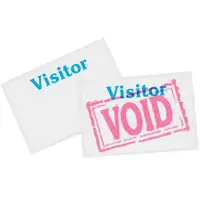 Visitor Badge, One Day, 3" x 2", 100/Case