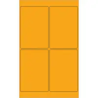 Tape Logic® Rectangle Laser Labels, 4" x 6", Fluorescent Orange, 400/Case