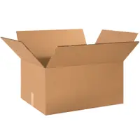 Double Wall Boxes, 24" x 18" x 12", Kraft, 10/Bundle; 90/Skid