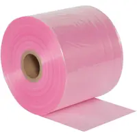 Anti-Static Poly Tubing, 2 Mil, 12" x 2150', Pink, 1/Roll