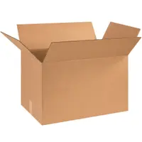 Corrugated Boxes, 25" x 16" x 16", Kraft, 10/Bundle; 120/Skid