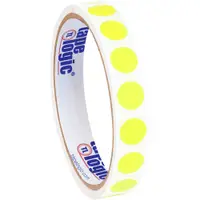 Tape Logic® Inventory Circle Labels, 1/2", Fluorescent Yellow, 500/Roll