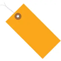 Tyvek® Shipping Tags, Pre-Wired, 6 1/4" x 3 1/8", Orange, 100/Case