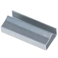 Metal Poly Strapping Seals, Open/Snap On, 1/2", Silver, 2500/Case