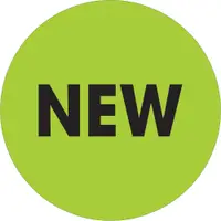 Tape Logic® Labels, "New", 2" Circle, Fluorescent Green, 500/Roll