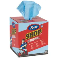 Scott® Shop Towels Pop-Up® Box, 10" x 12", Blue, 200/Box, 2 Boxes/Case