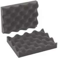 Convoluted Foam Sets, 8" x 6" x 2", Charcoal, 48/Sets per Case