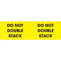 Tape Logic® Labels "Do Not Double Stack", 3" x 10", Fluorescent Yellow, 500/Roll
